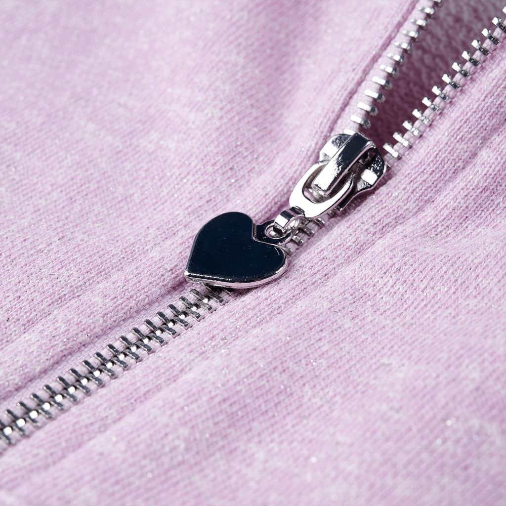 Hanorac cu glugă pentru copii, cu fermoar, combinație lila, 92 GartenMobel Dekor