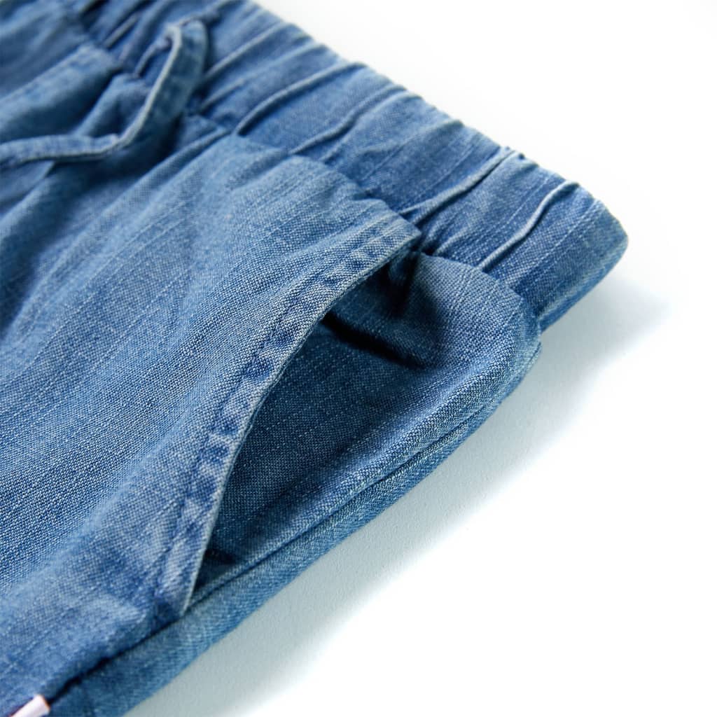 Pantaloni scurți pentru copii, albastru denim, 92 GartenMobel Dekor