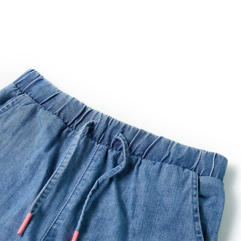 Pantaloni scurți pentru copii, albastru denim, 92 GartenMobel Dekor