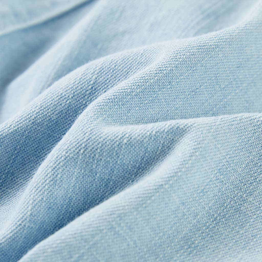 Salopetă pentru copii cu mâneci scurte, albastru pal, 140 GartenMobel Dekor