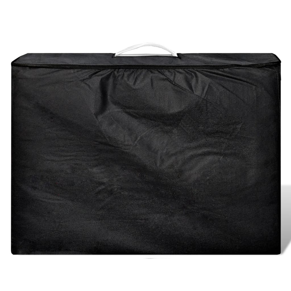 Masă de masaj pliabilă, 2 zone, alb crem, cadru din aluminiu GartenMobel Dekor