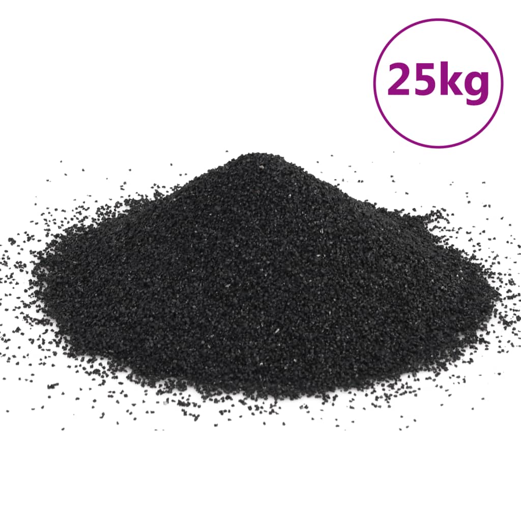 Nisip de acvariu, 25 kg, negru, 0,2-2 mm GartenMobel Dekor