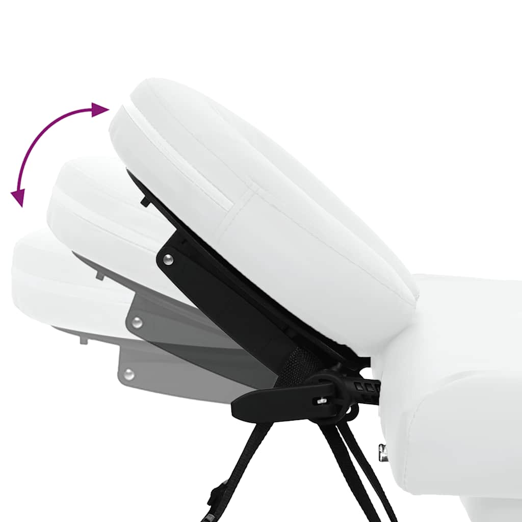 Masă masaj pliabilă, 4 zone, crem, cadru aluminiu GartenMobel Dekor