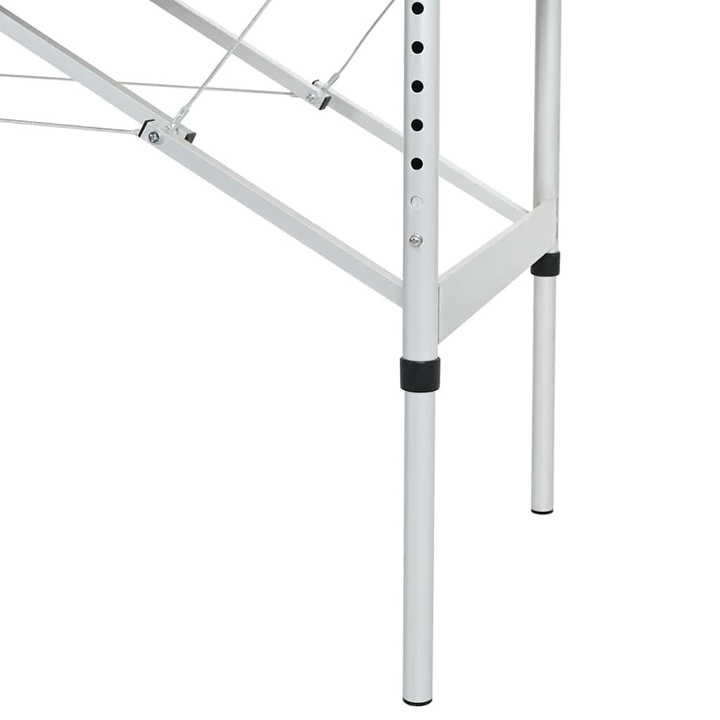 Masă masaj pliabilă, 4 zone, crem, cadru aluminiu GartenMobel Dekor