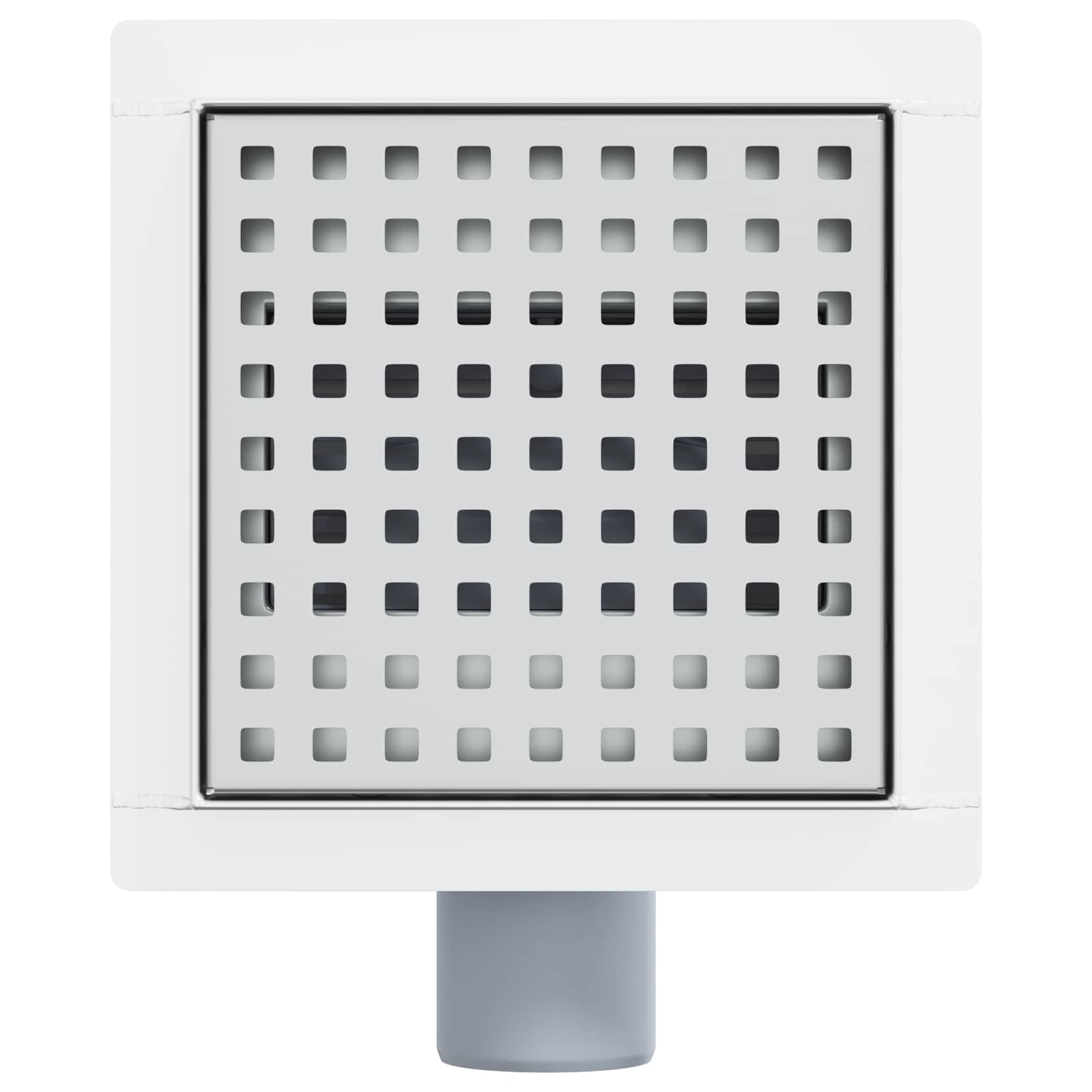 Dren de duș 2 în 1 Argintiu 15 x 15 cm Oțel inoxidabil 304 GartenMobel Dekor