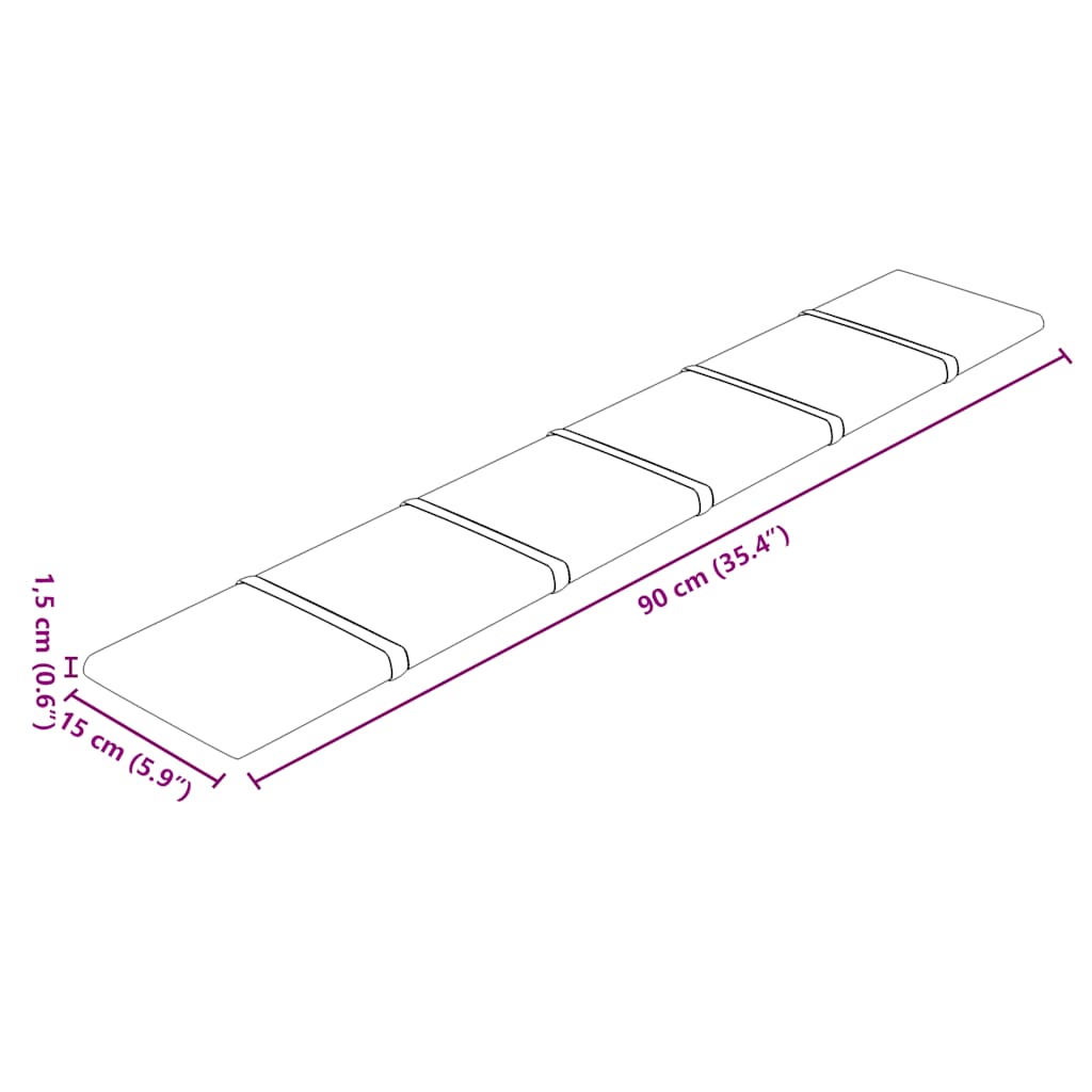 Panouri de perete 12 buc. galben 90x15 cm catifea 1,62 m² GartenMobel Dekor