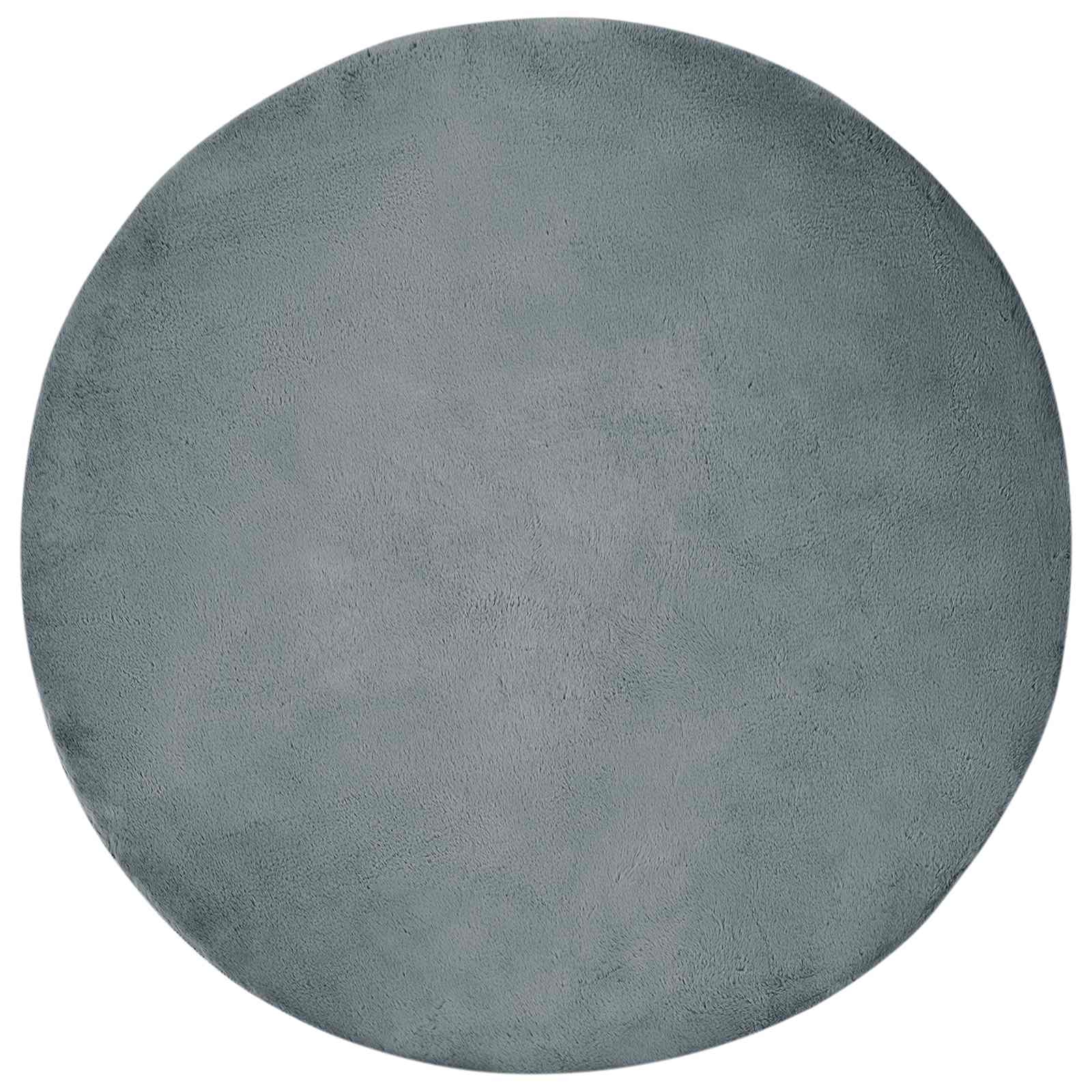 Covor din Blană Faux de Iepure Olite Antracit Ø 80 cm Poliester GartenMobel Dekor