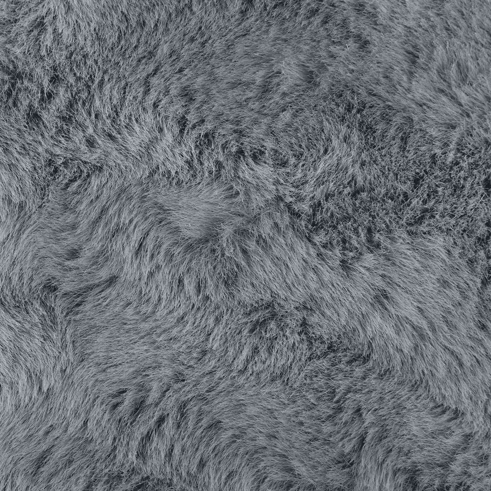 Covor din Blană Faux de Iepure Olite Antracit Ø 80 cm Poliester GartenMobel Dekor