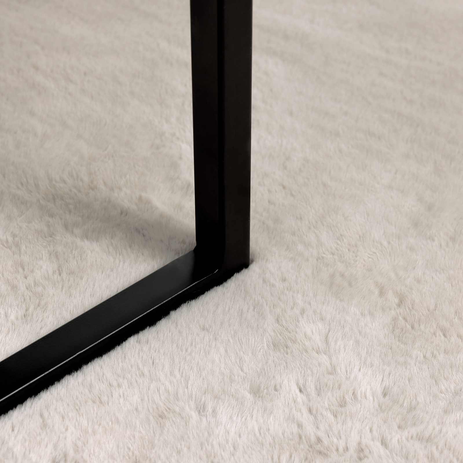 Covor din Blană Faux de Iepure Olite Bej Ø 80 cm Poliester GartenMobel Dekor