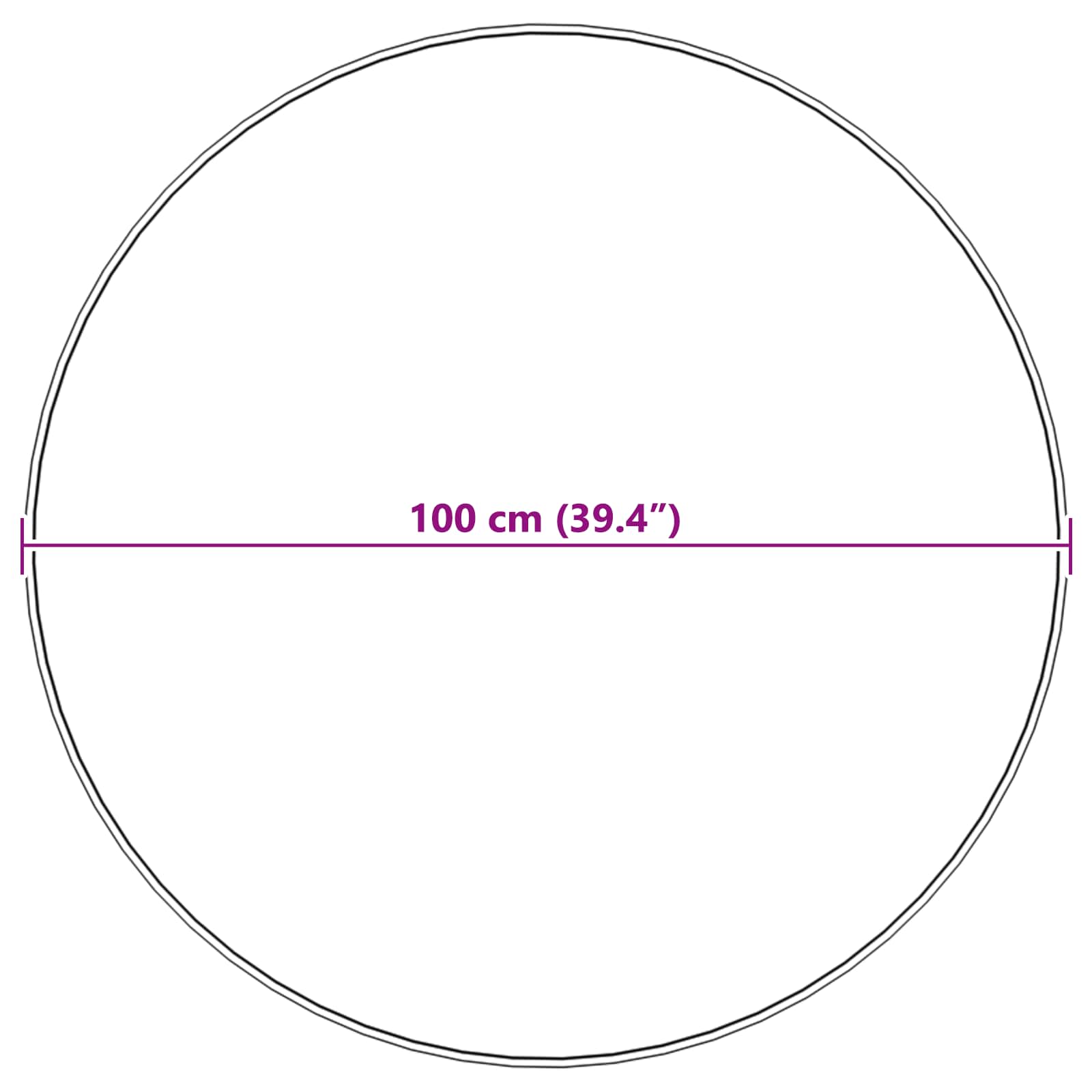 Covor din Blană Faux de Iepure Olite Crem Ø 100 cm Poliester GartenMobel Dekor