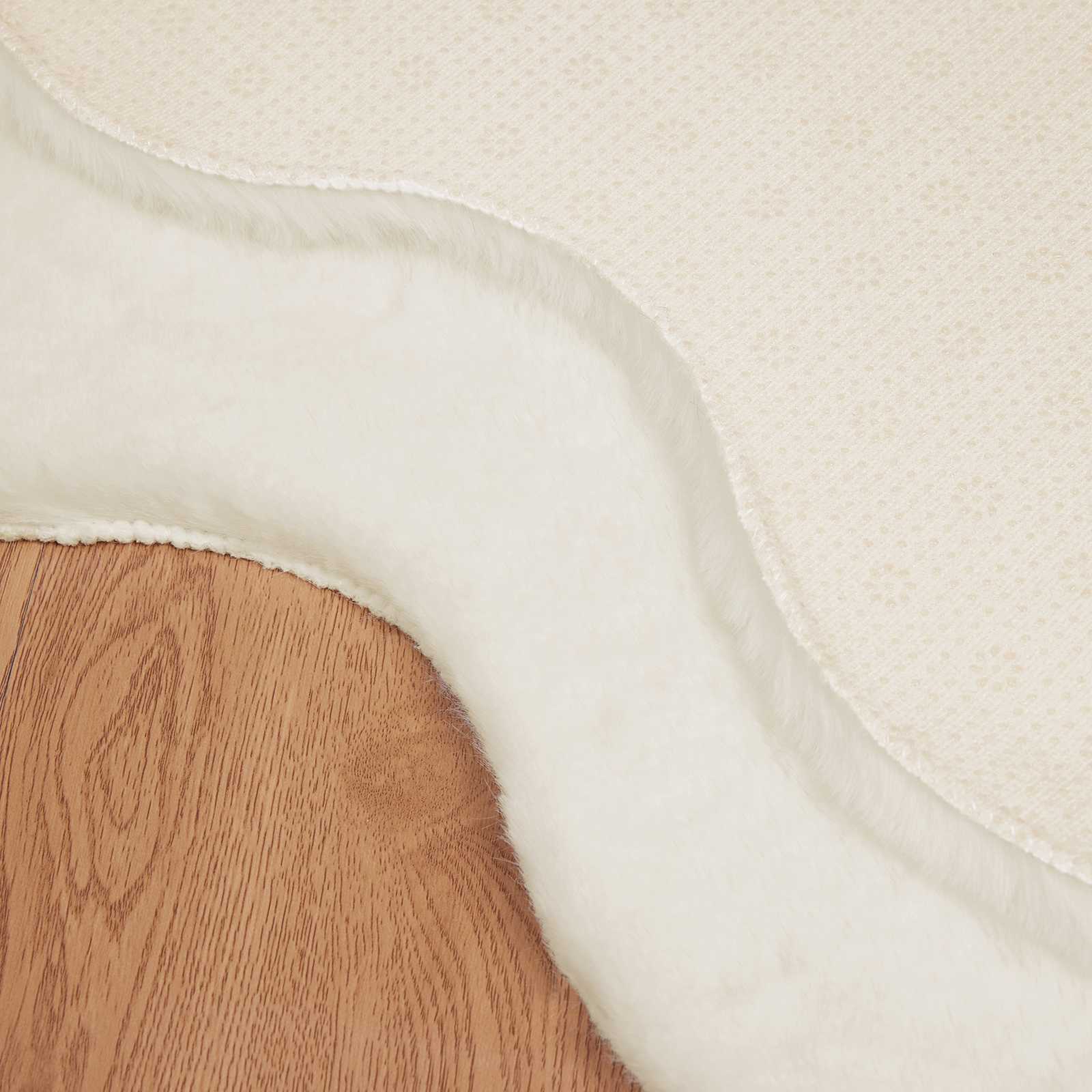 Covor din Blană Faux de Iepure Olite Crem 80 x 120 cm Poliester GartenMobel Dekor