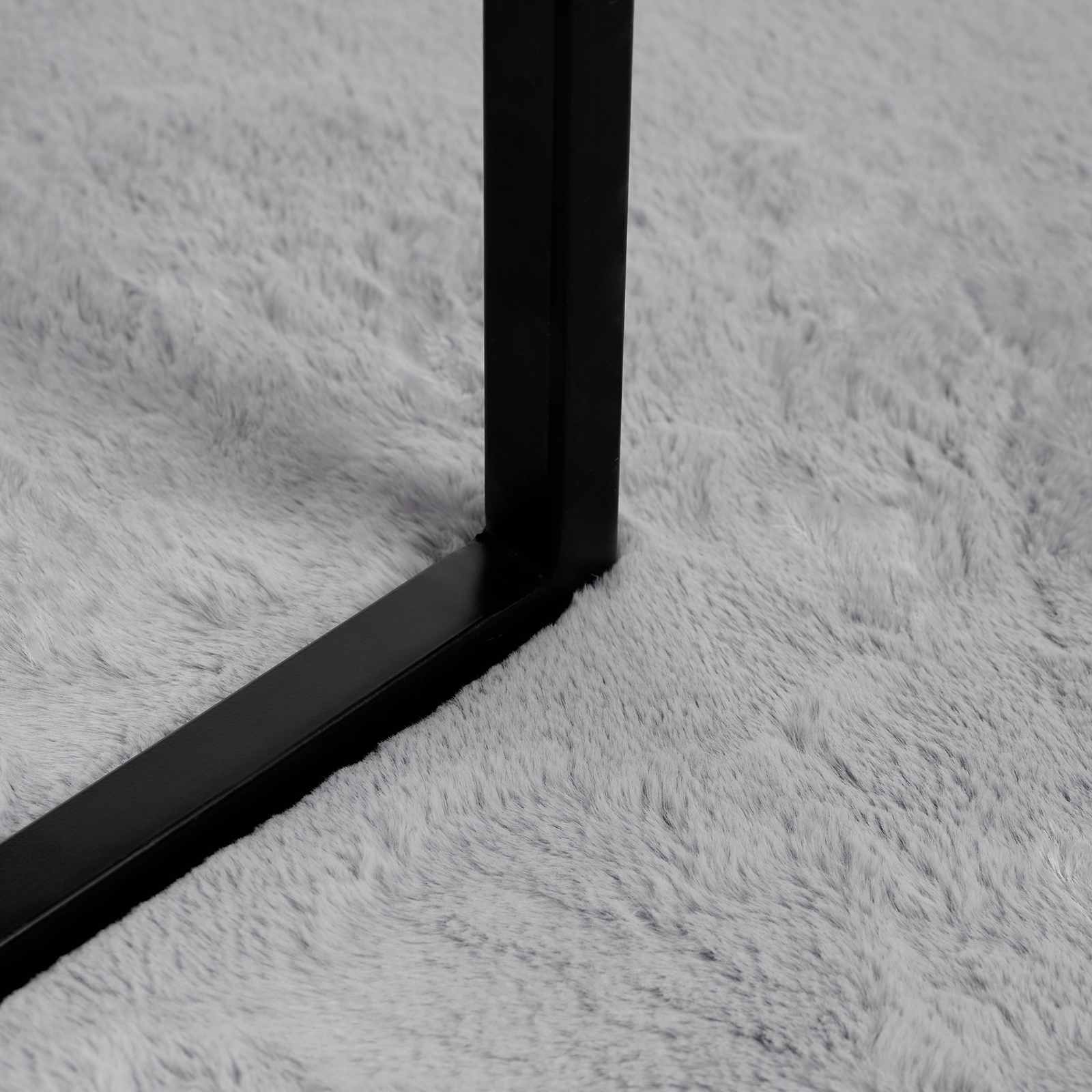 Covor din Blană Faux de Iepure Olite Gri Ø 100 cm Poliester GartenMobel Dekor