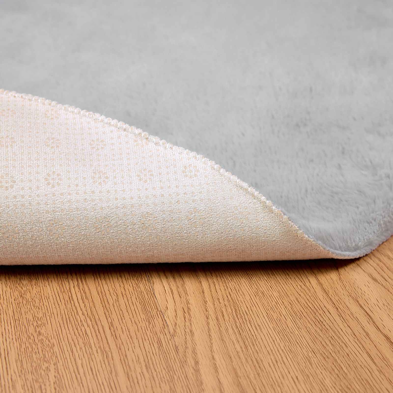 Covor din Blană Faux de Iepure Olite Gri Ø 100 cm Poliester GartenMobel Dekor