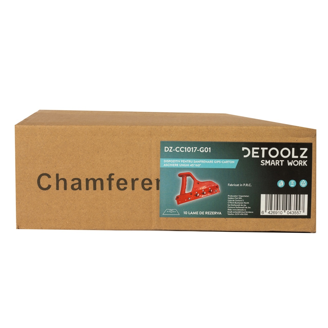 Dispozitiv Detoolz pentru sanfrenare gips-carton, aschiere unghi 45°60°, cu 10 lame FarmGarden AgroTrade