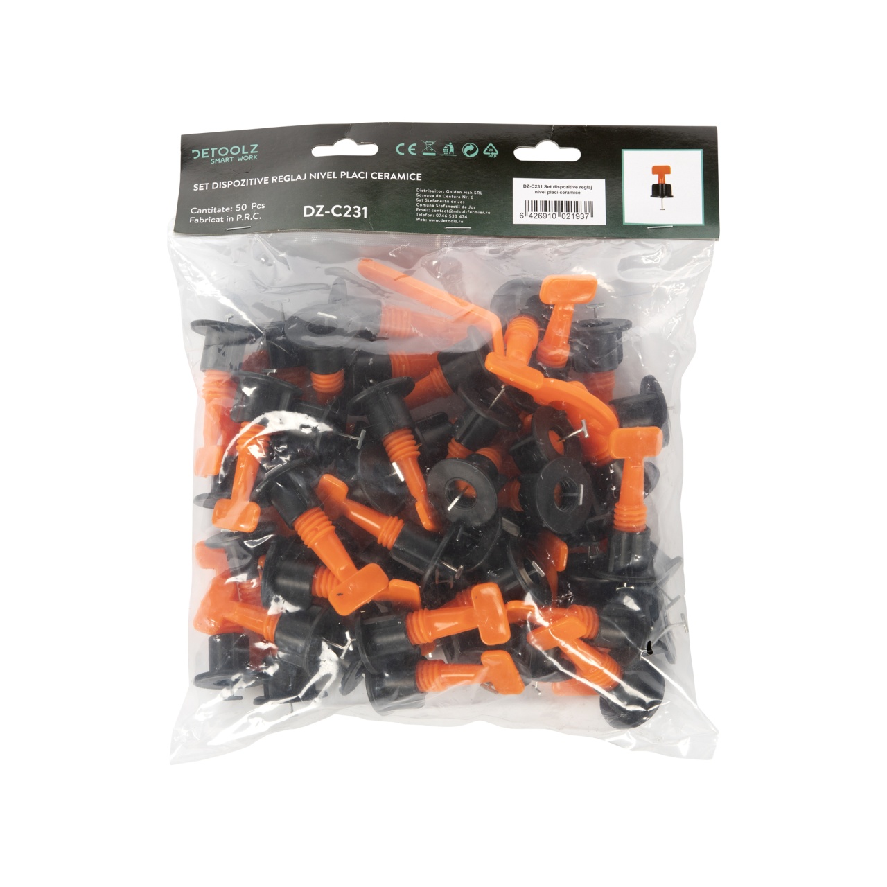 Set 50 dispozitive reglaj nivel placi ceramice FarmGarden AgroTrade