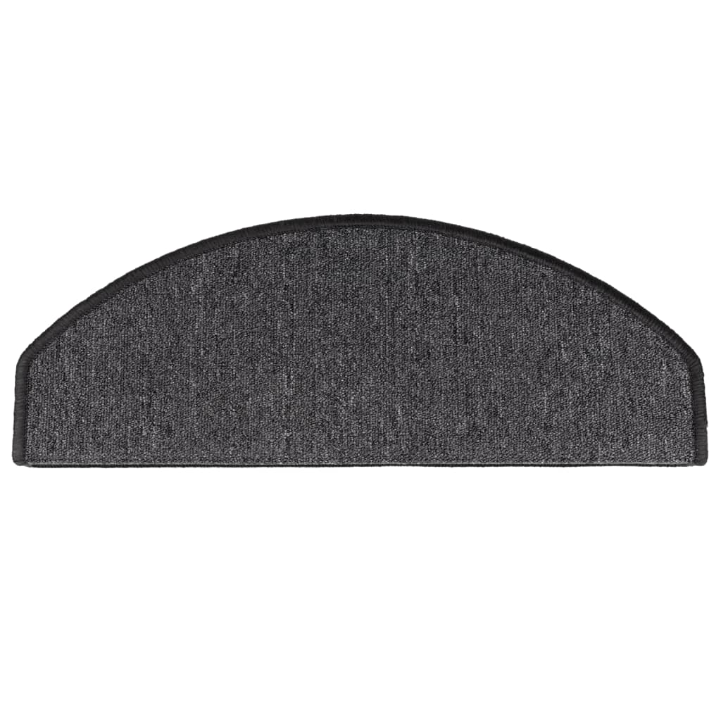 Covorașe pentru scări, 10 buc., 65x24x4 cm, antracit, semirotunde, mari GartenMobel Dekor