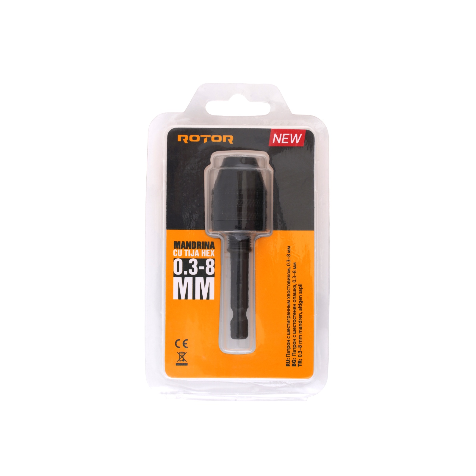 Mandrină cu tijă hex 0.3–8 mm – ROTOR Innovative ReliableTools