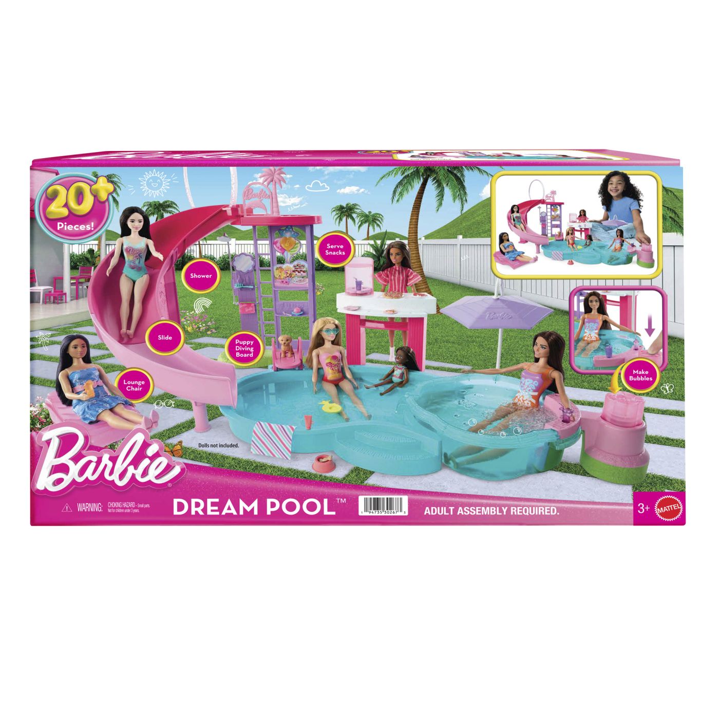 BARBIE SET DE JOACA PISCINA DE VIS CU ACCESORII SuperHeroes ToysZone