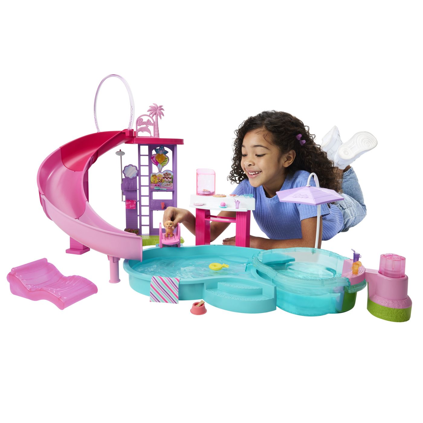 BARBIE SET DE JOACA PISCINA DE VIS CU ACCESORII SuperHeroes ToysZone