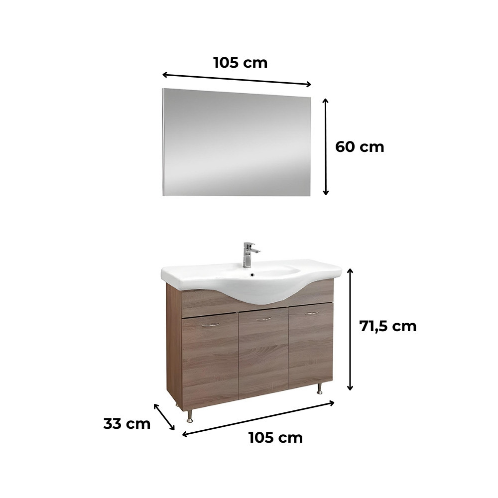 Leziter Set mobilier baie Ruben Prime 105 complet Mobalis Homvera