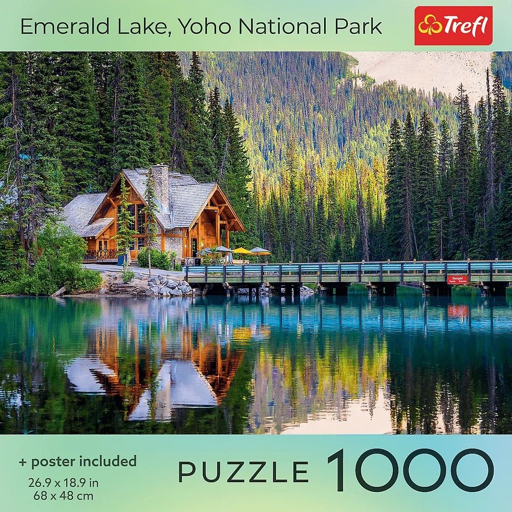 PUZZLE TREFL 1000 COLECTIA SUA LACUL EMERALD PARCUL NATIONAL YOHO POSTER INCLUS SuperHeroes ToysZone