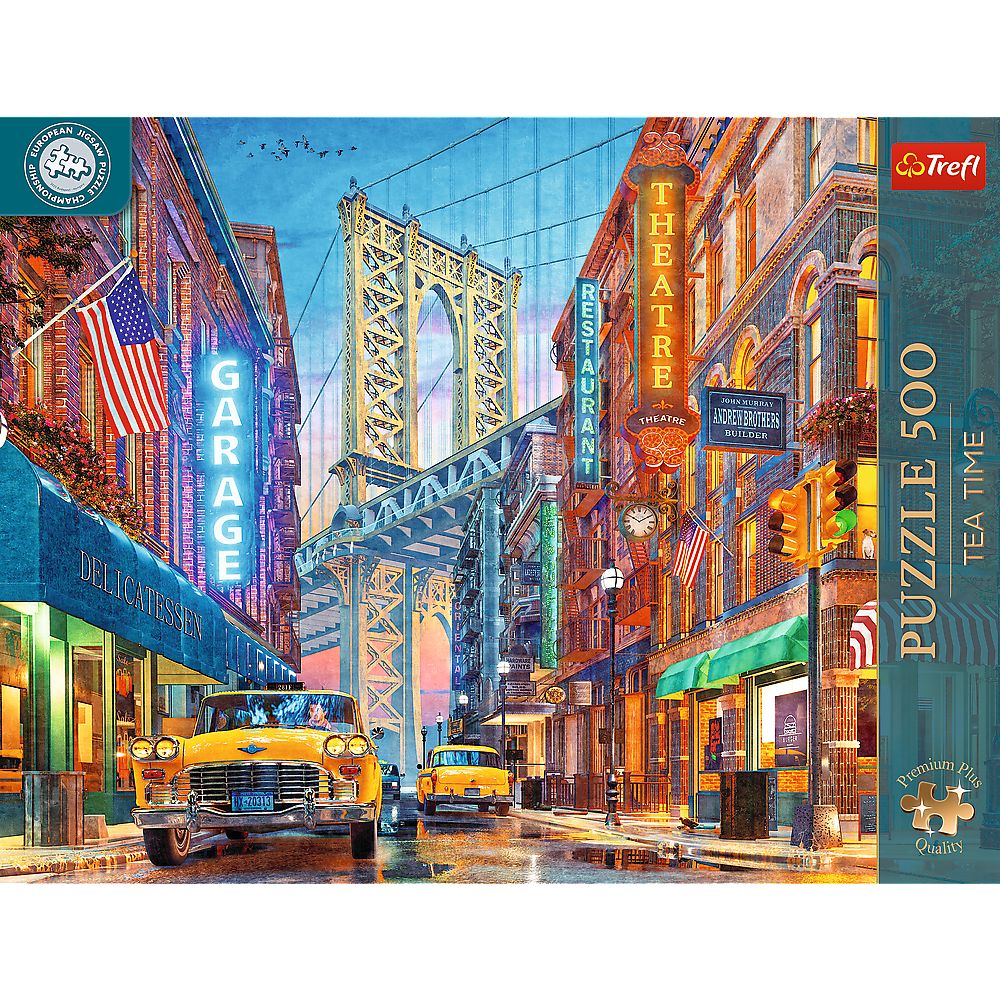 PUZZLE TREFL 500 PREMIUM PLUS TEA TIME CAMPIONATUL EUROPEAN VEDERE A PODULUI MANHATTAN SuperHeroes ToysZone