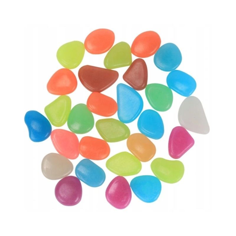 Pietricele fosforescente 200 g, decor luminos interior sau exterior, multicolore MultiMark GlobalProd
