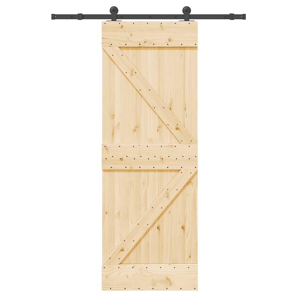 Ușă glisantă cu set de feronerie 70x210 cm, lemn masiv de pin GartenMobel Dekor