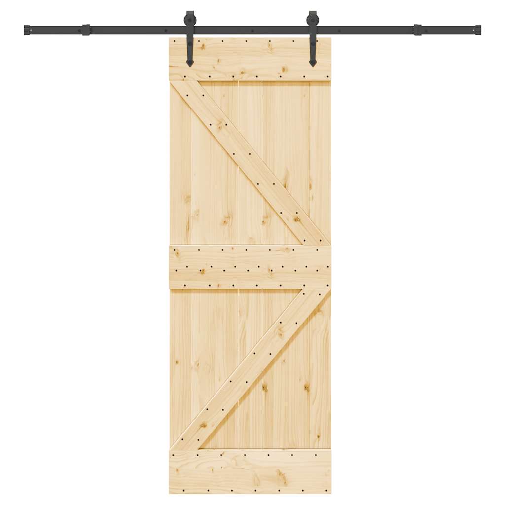 Ușă glisantă cu set de feronerie 70x210 cm, lemn masiv de pin GartenMobel Dekor