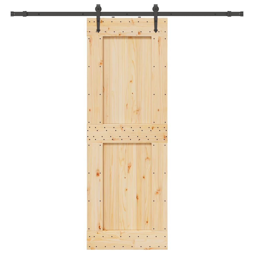 Ușă glisantă cu set de feronerie 80x210 cm, lemn masiv de pin GartenMobel Dekor
