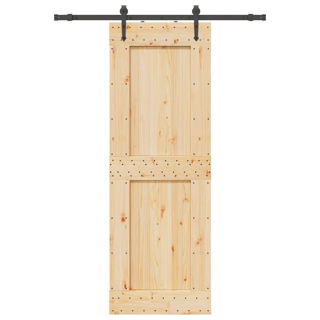 Ușă glisantă cu set de feronerie 80x210 cm, lemn masiv de pin GartenMobel Dekor