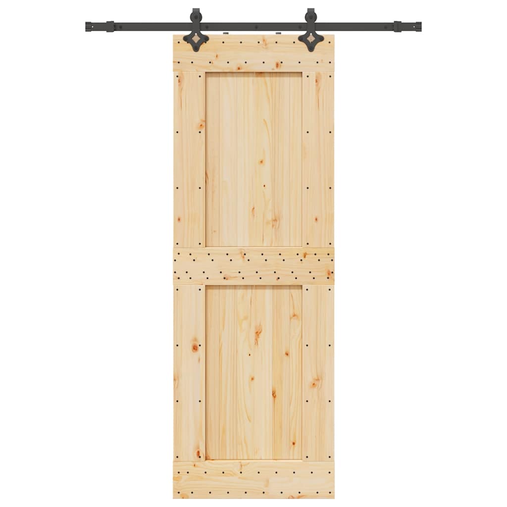 Ușă glisantă cu set de feronerie 80x210 cm, lemn masiv de pin GartenMobel Dekor