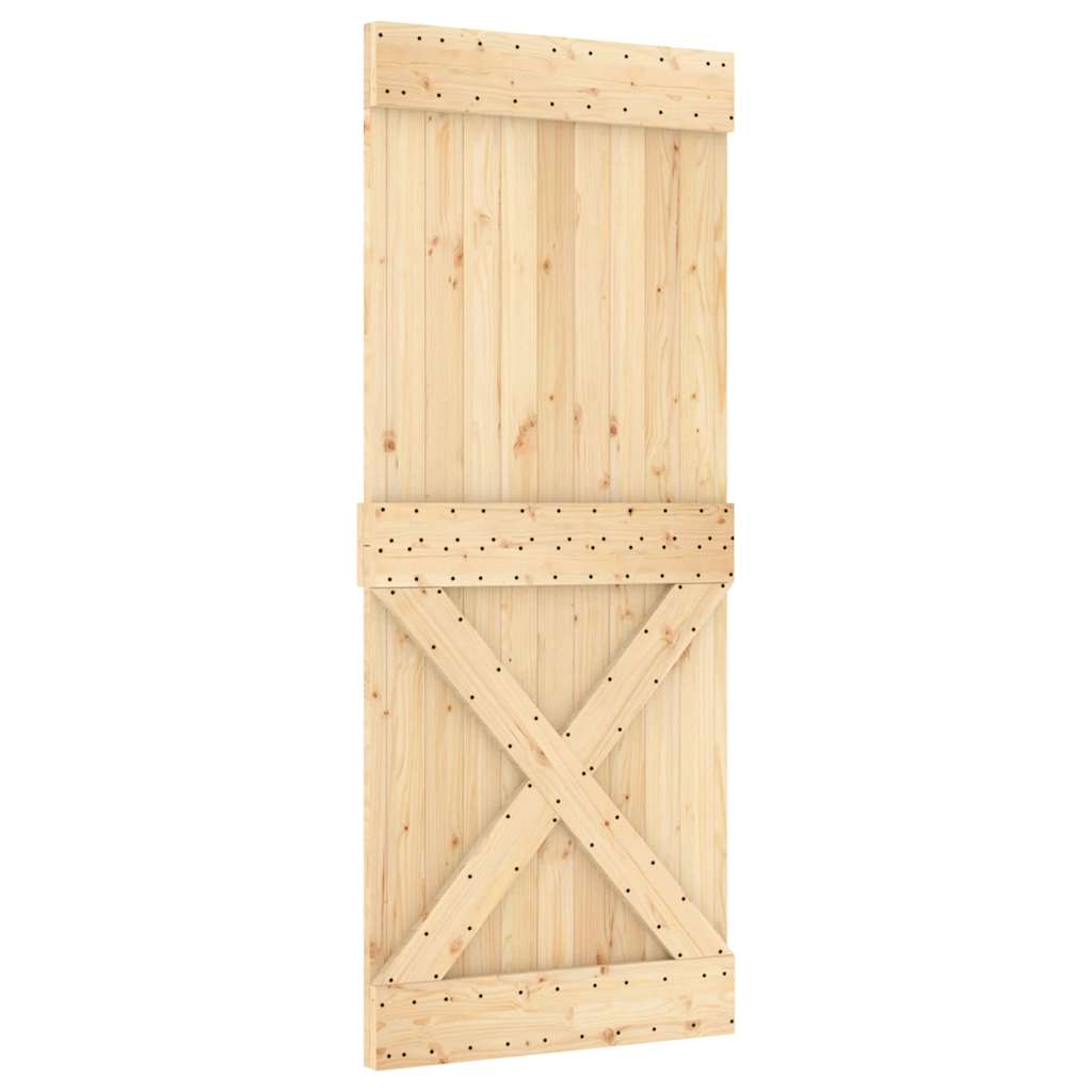 Ușă glisantă cu set de feronerie 85x210 cm, lemn masiv de pin GartenMobel Dekor