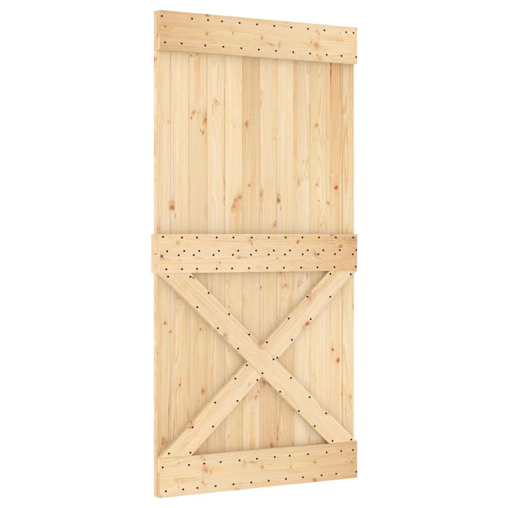 Ușă glisantă cu set feronerie, 100x210 cm, lemn masiv de pin GartenMobel Dekor