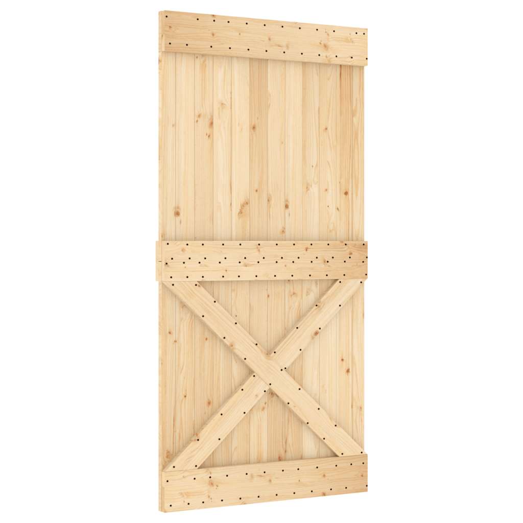 Ușă glisantă cu set feronerie, 100x210 cm, lemn masiv de pin GartenMobel Dekor