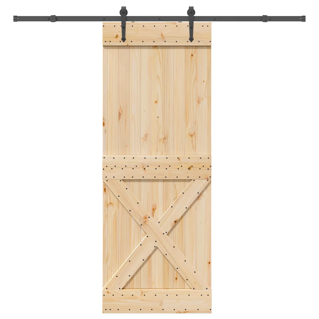 Ușă glisantă cu set de feronerie 85x210 cm, lemn masiv de pin GartenMobel Dekor