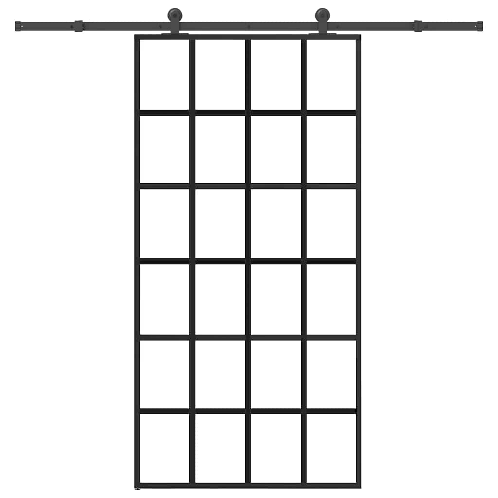 Ușă glisantă cu set feronerie 102x205 cm ESG sticlă și aluminiu GartenMobel Dekor