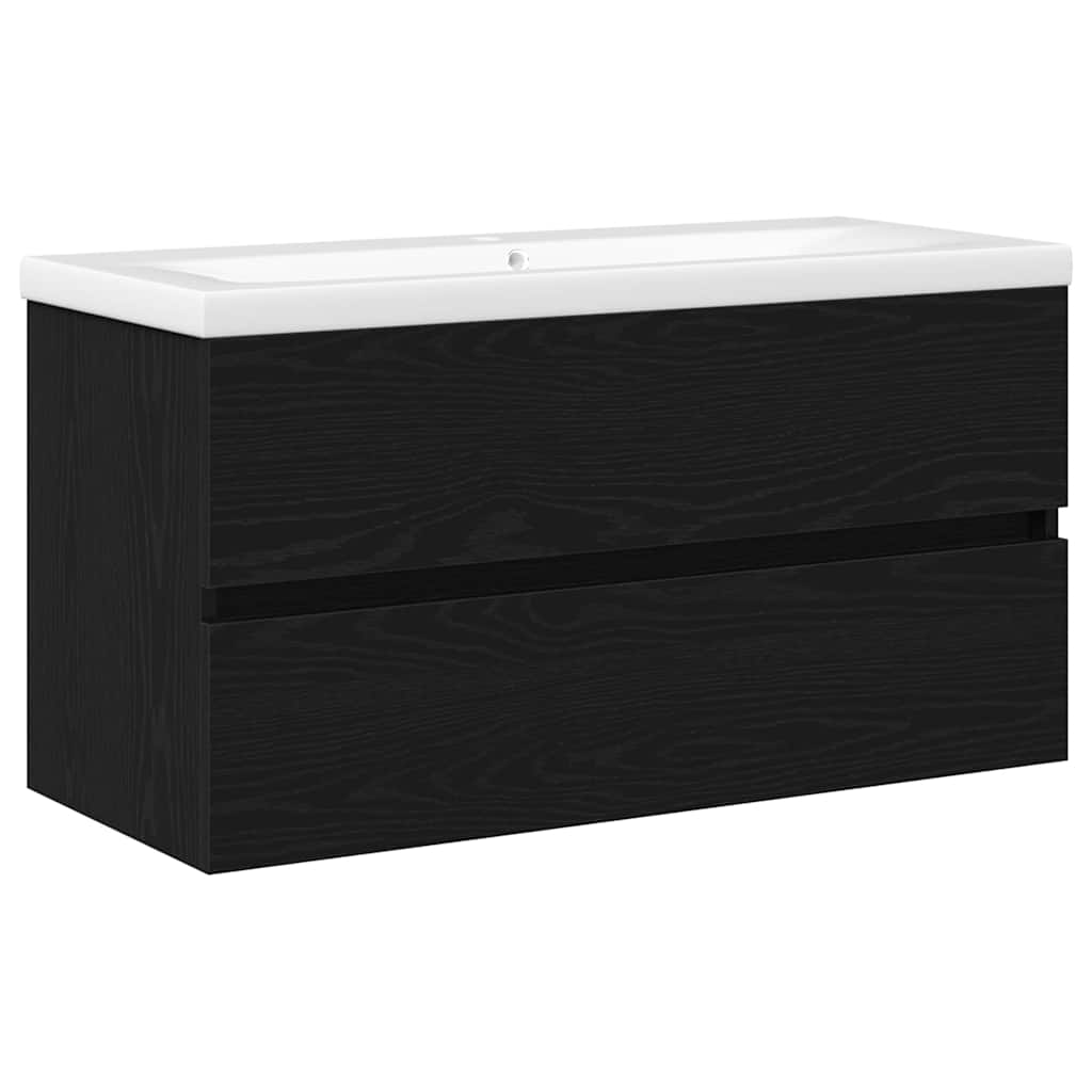 Dulap cu Chiuvetă Stejar negru 90 x 39 x 62 cm Lemn compozit GartenMobel Dekor