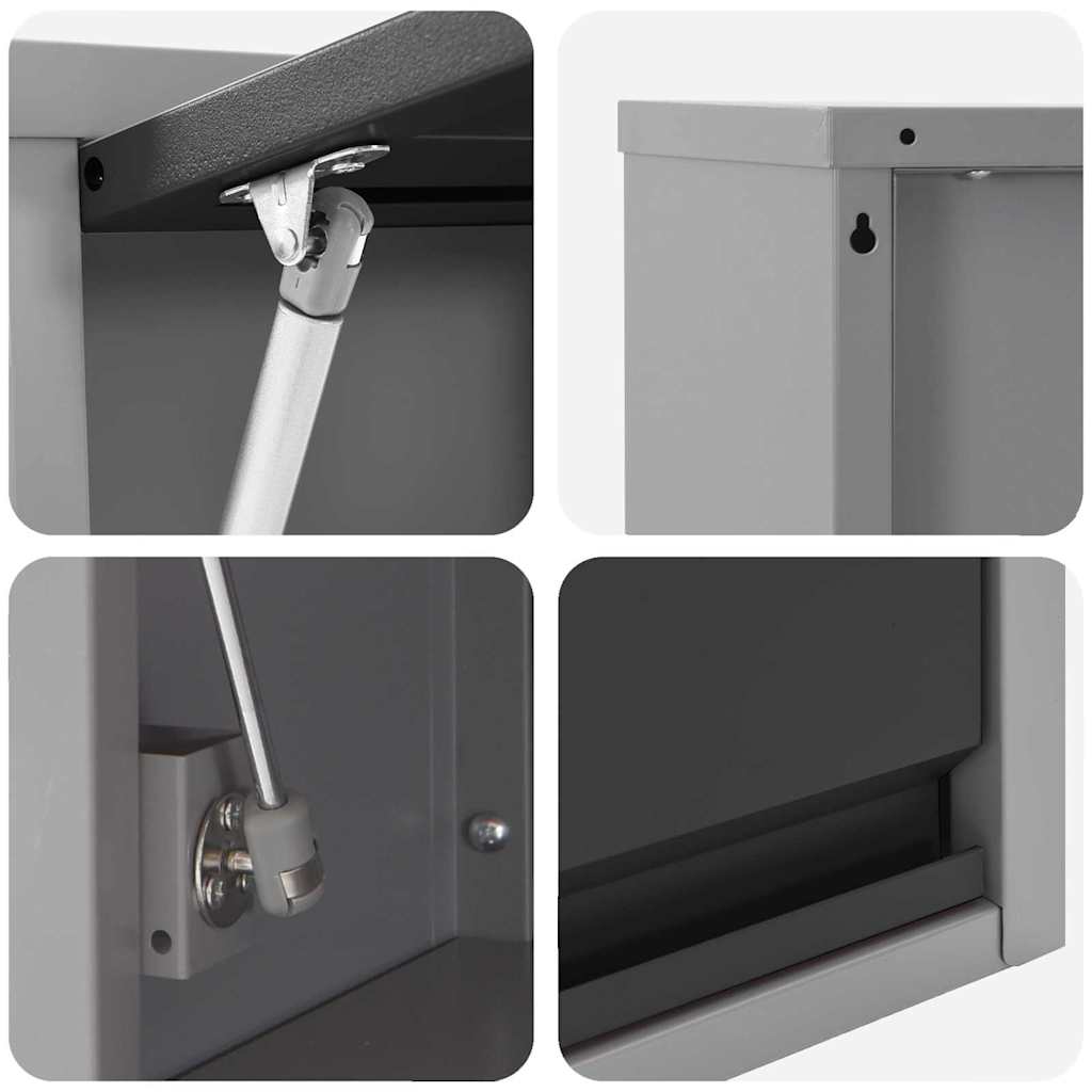 Cabinet pentru Unelte negru și gri 100 x 25 x 35 cm GartenMobel Dekor