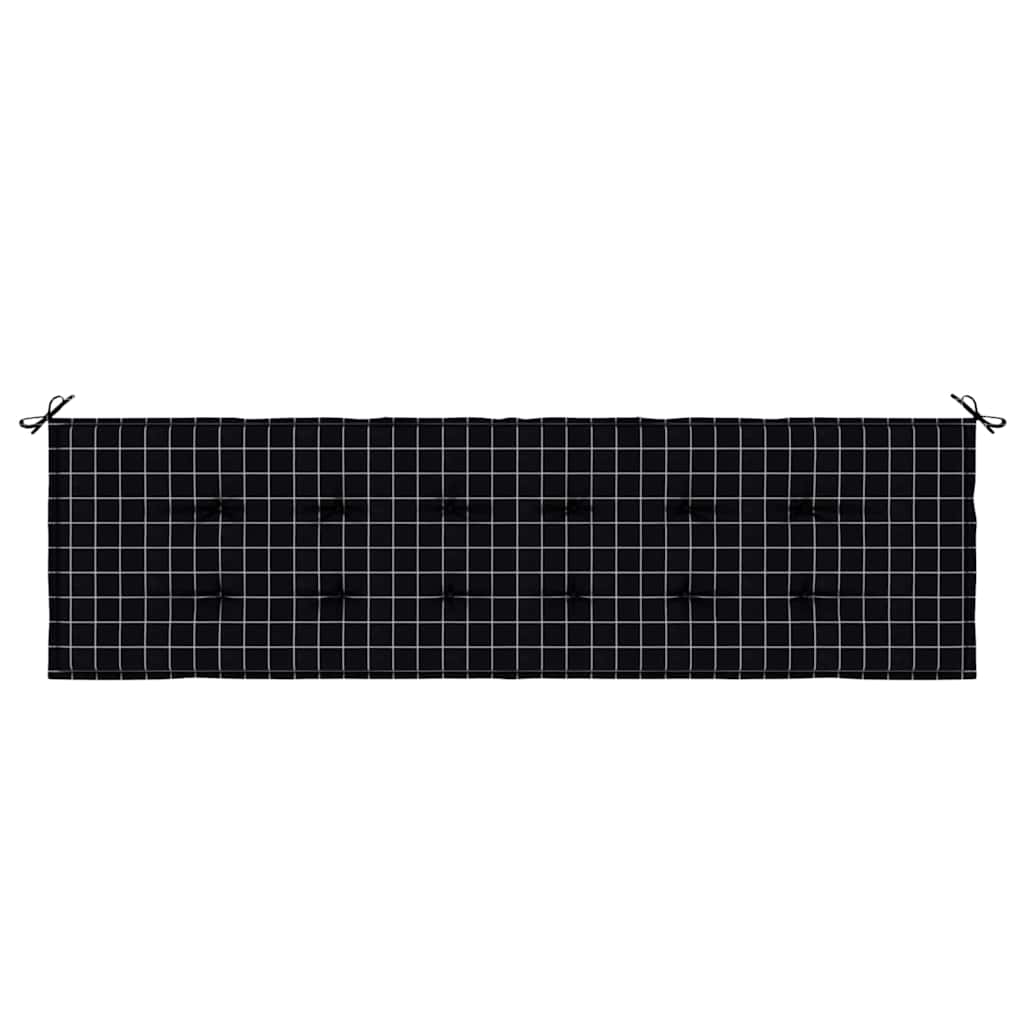 Perna pentru bănci de grădină Carouri Negru 180 x 50 x 4 cm GartenMobel Dekor