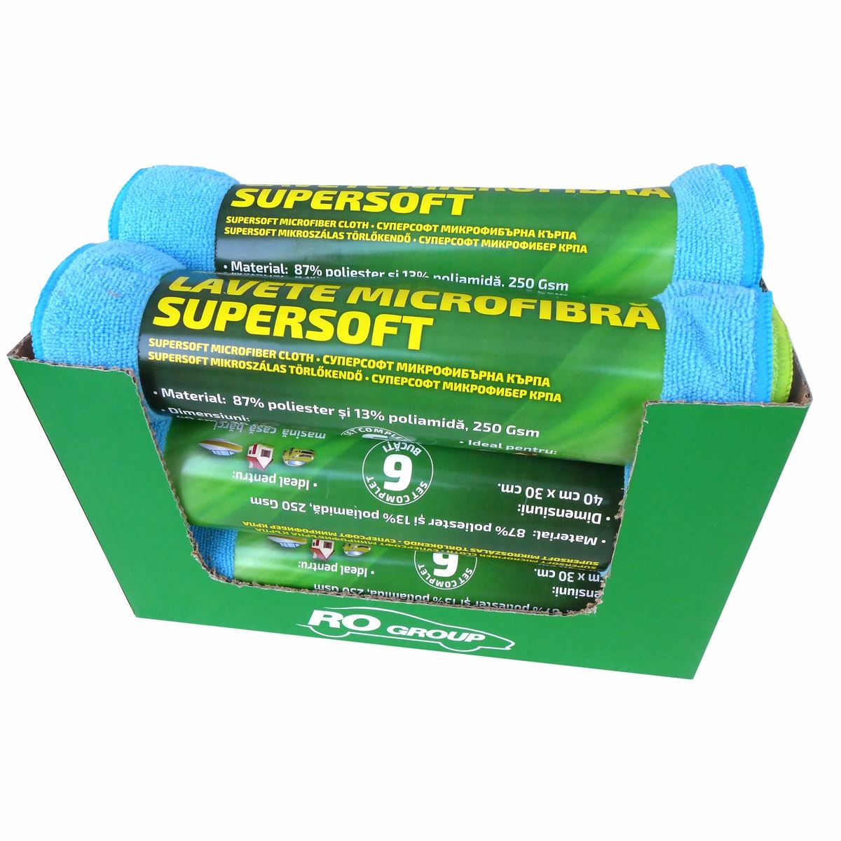 Set 6 bucati lavete microfibra universale 30 x 40 cm Automobile ProTravel