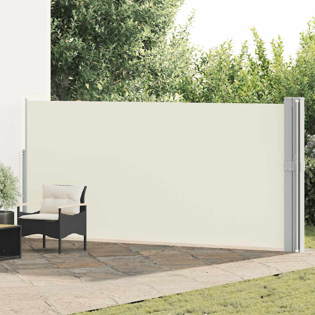 Copertină laterală retractabilă de terasă, crem, 170 x 1200 cm GartenMobel Dekor