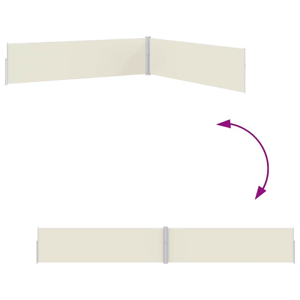 Copertină laterală retractabilă de terasă, crem, 170 x 1200 cm GartenMobel Dekor