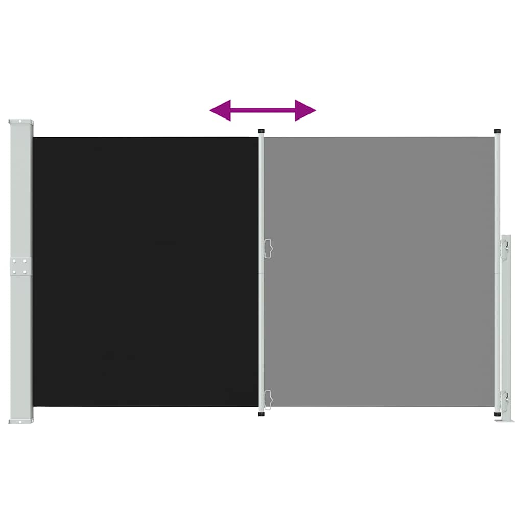 Copertină laterală retractabilă de terasă, negru, 180x300 cm GartenMobel Dekor