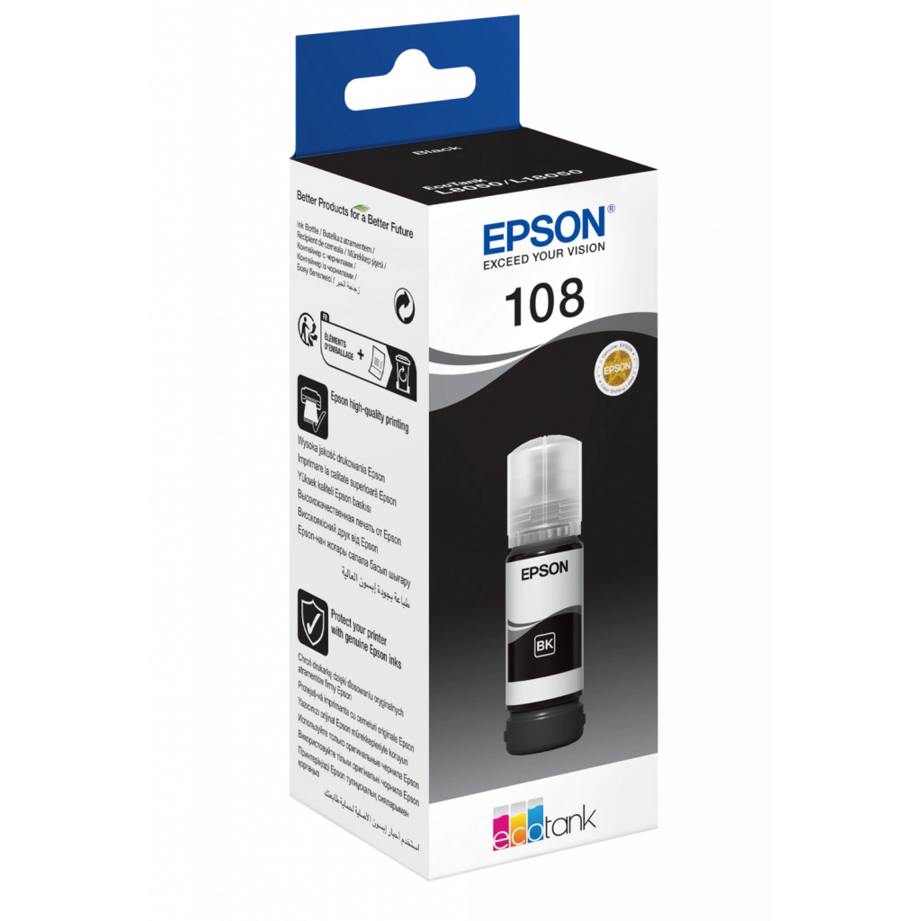 Cerneala originala epson 108 ecotank, flacon 70 ml, black MultiMark GlobalProd