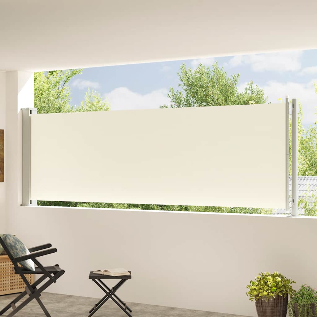 Copertină laterală retractabilă de terasă, crem, 117x600 cm GartenMobel Dekor