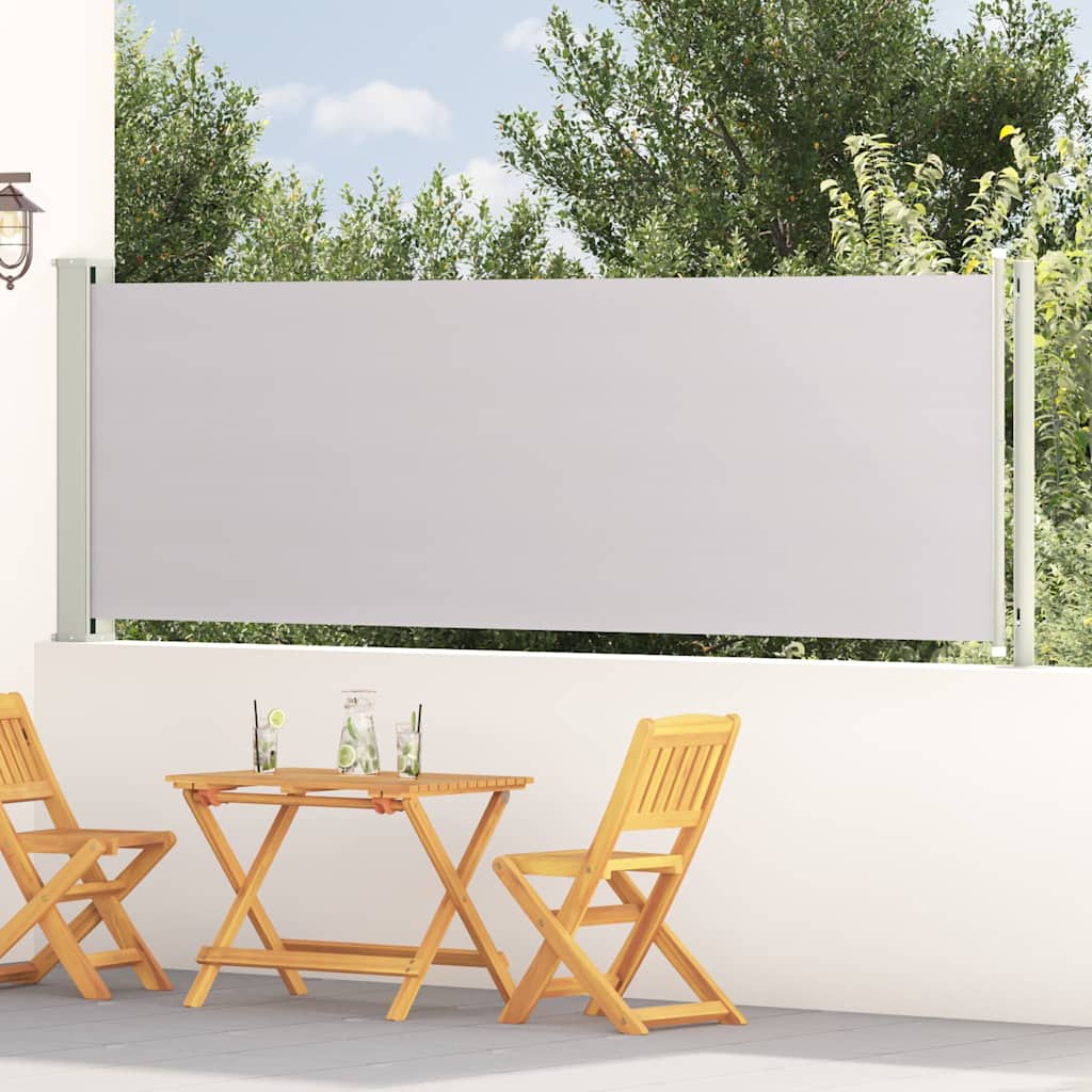 Copertină laterală retractabilă de terasă, gri, 117x600 cm GartenMobel Dekor