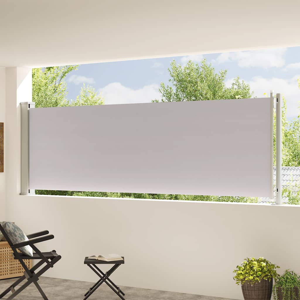Copertină laterală retractabilă de terasă, gri, 117x600 cm GartenMobel Dekor