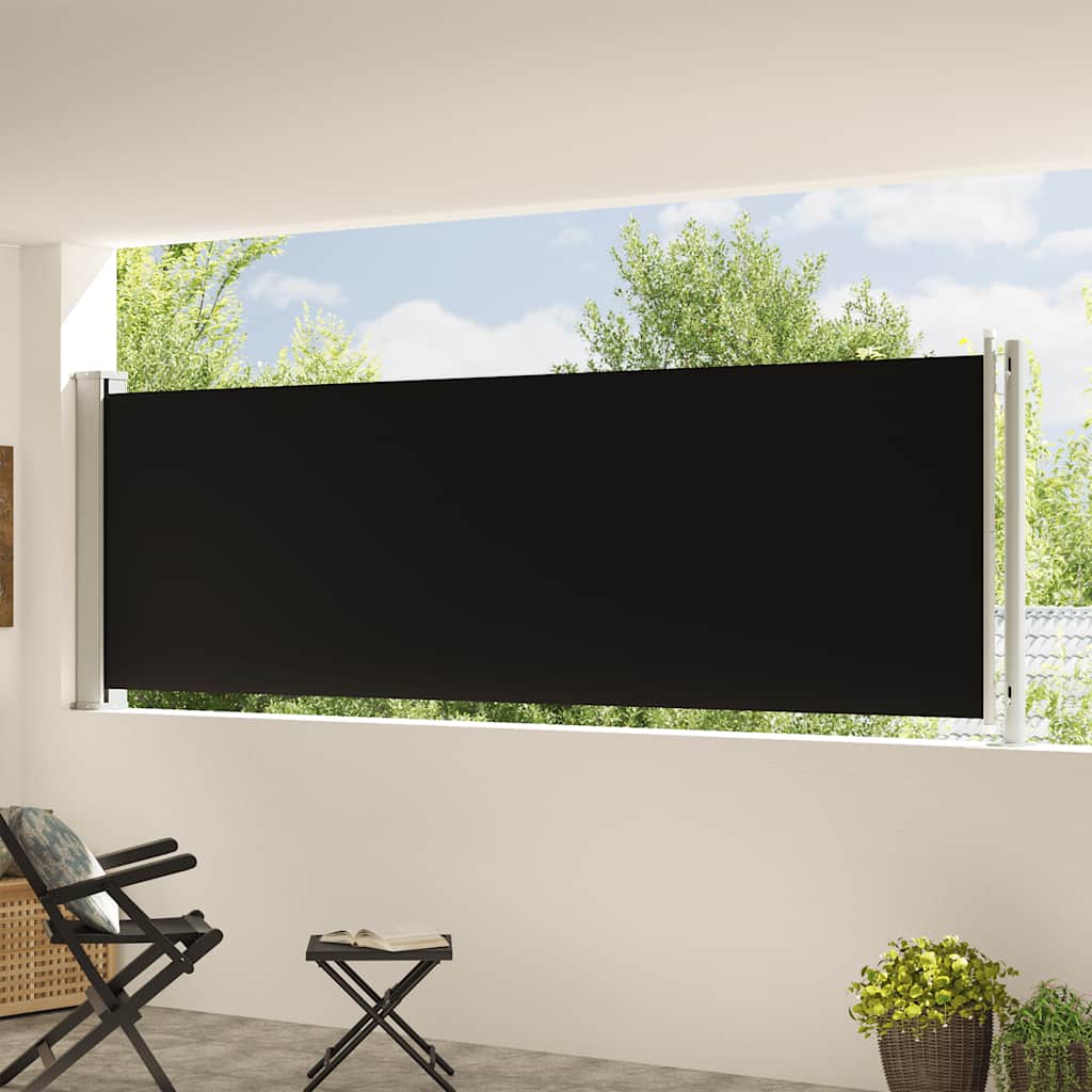 Copertină laterală retractabilă de terasă, negru, 117x600 cm GartenMobel Dekor