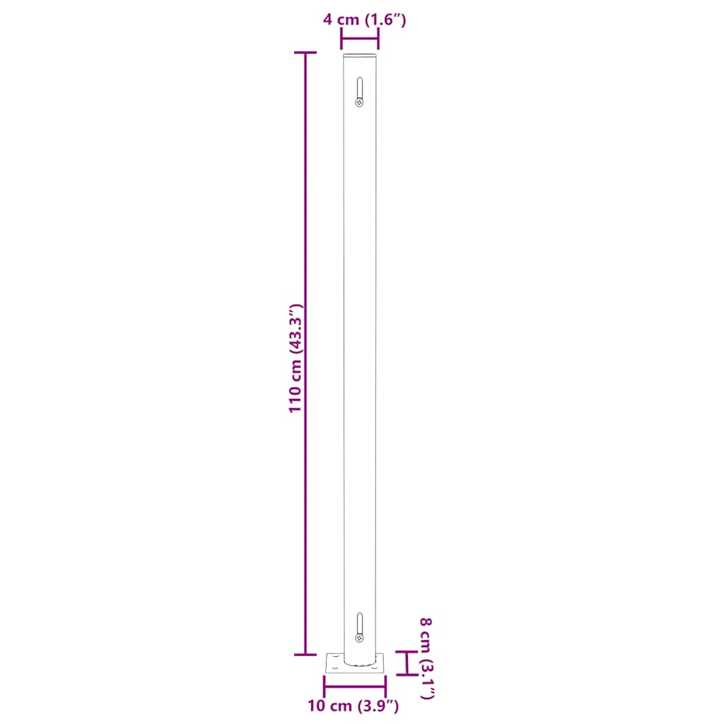Copertină laterală retractabilă de terasă, negru, 180x500 cm GartenMobel Dekor